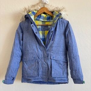 L.L.Bean Maine Mountain Parka , ski resort, size M 10/12, Blue